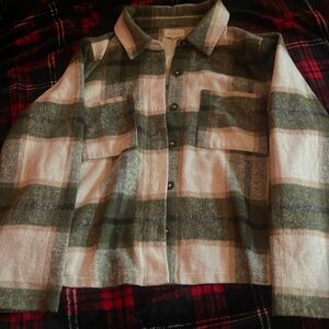 Green multi-colored button up. Size X-Large